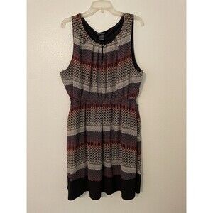 Love Cameron Handkerchief Hem Dress 1X Multicolor Boho Geometric